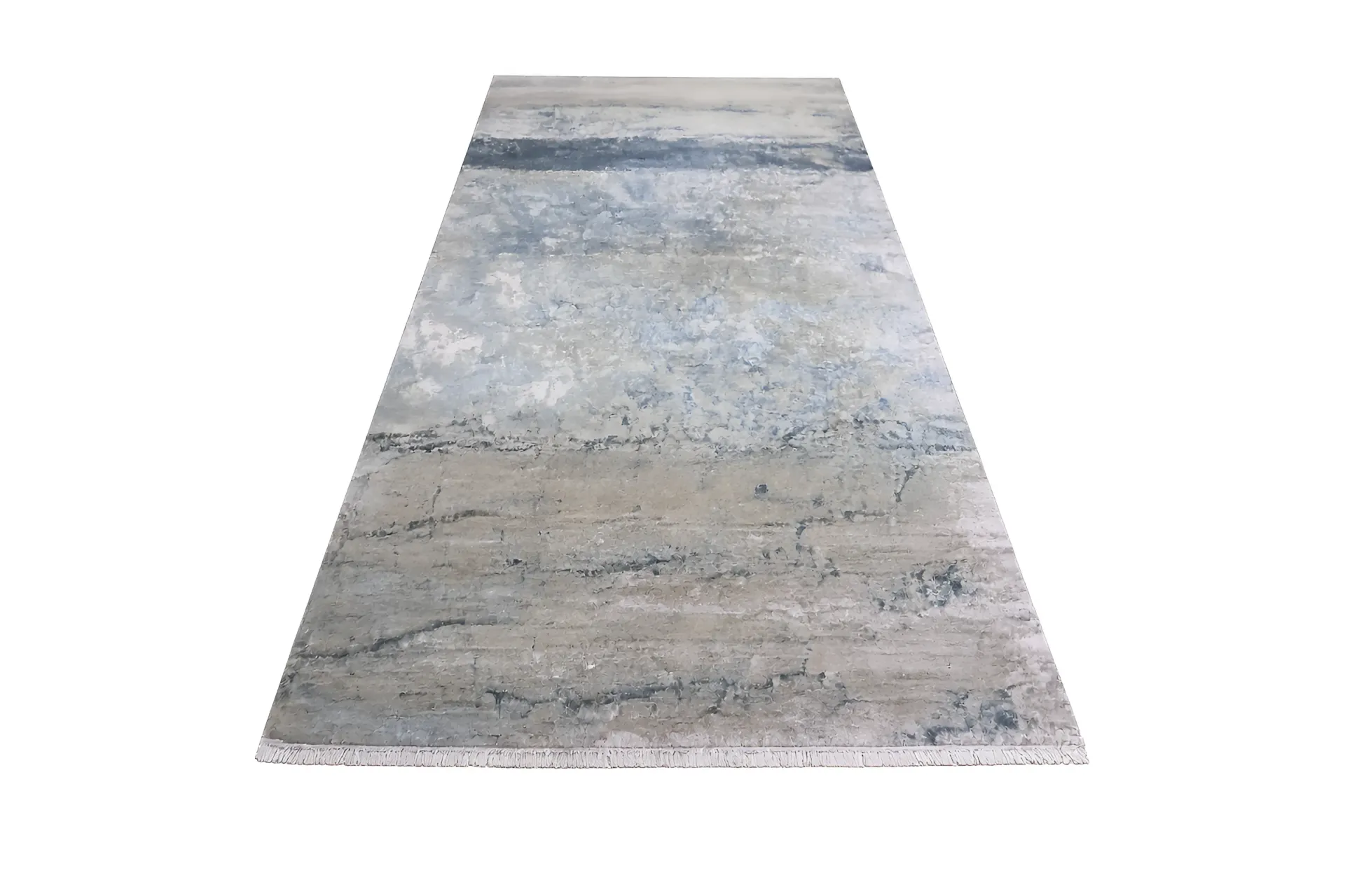 Azure Drift – Hand Knotted Wool & Viscose Abstract Rug (100 KPSI)
