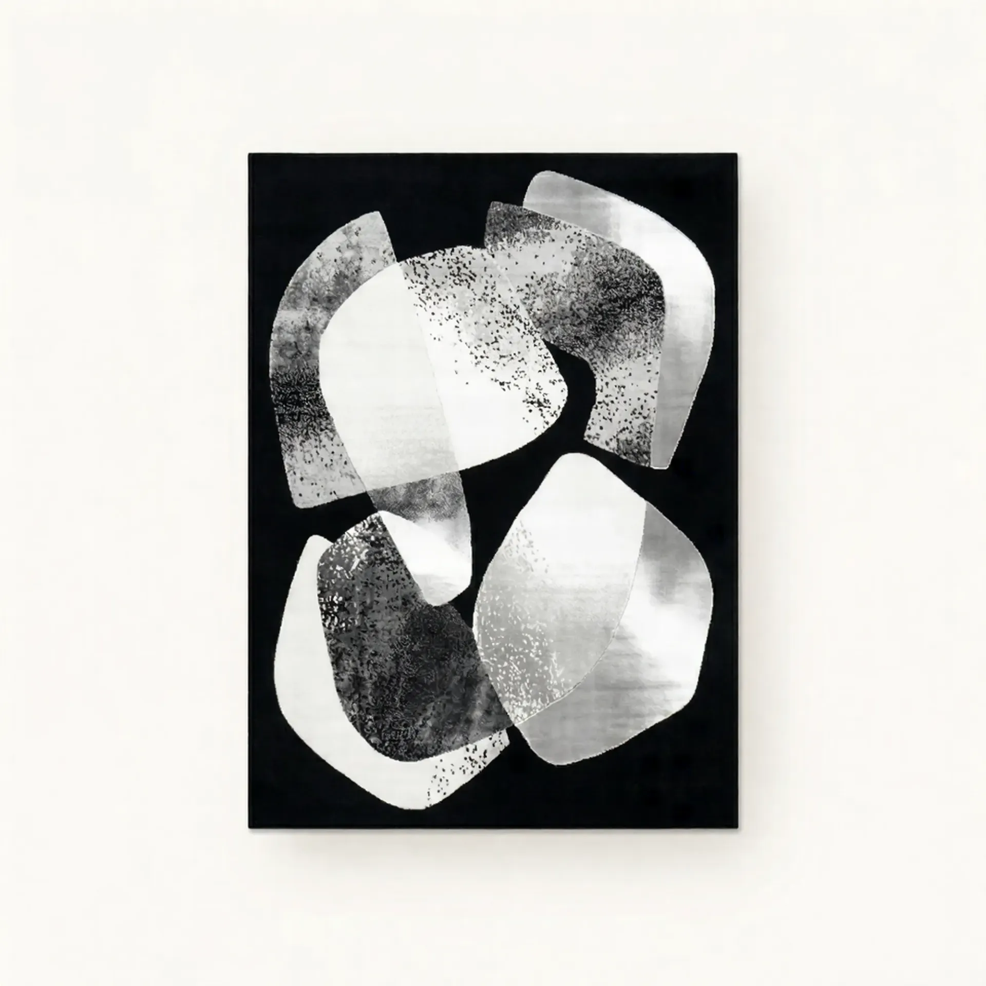 [OF-HT-NZW-9X12] Obsidian Flow – Luxury Hand Tufted Abstract Rug | New Zealand Wool & Tencel Designer Carpet (9x12 ft, Yes)