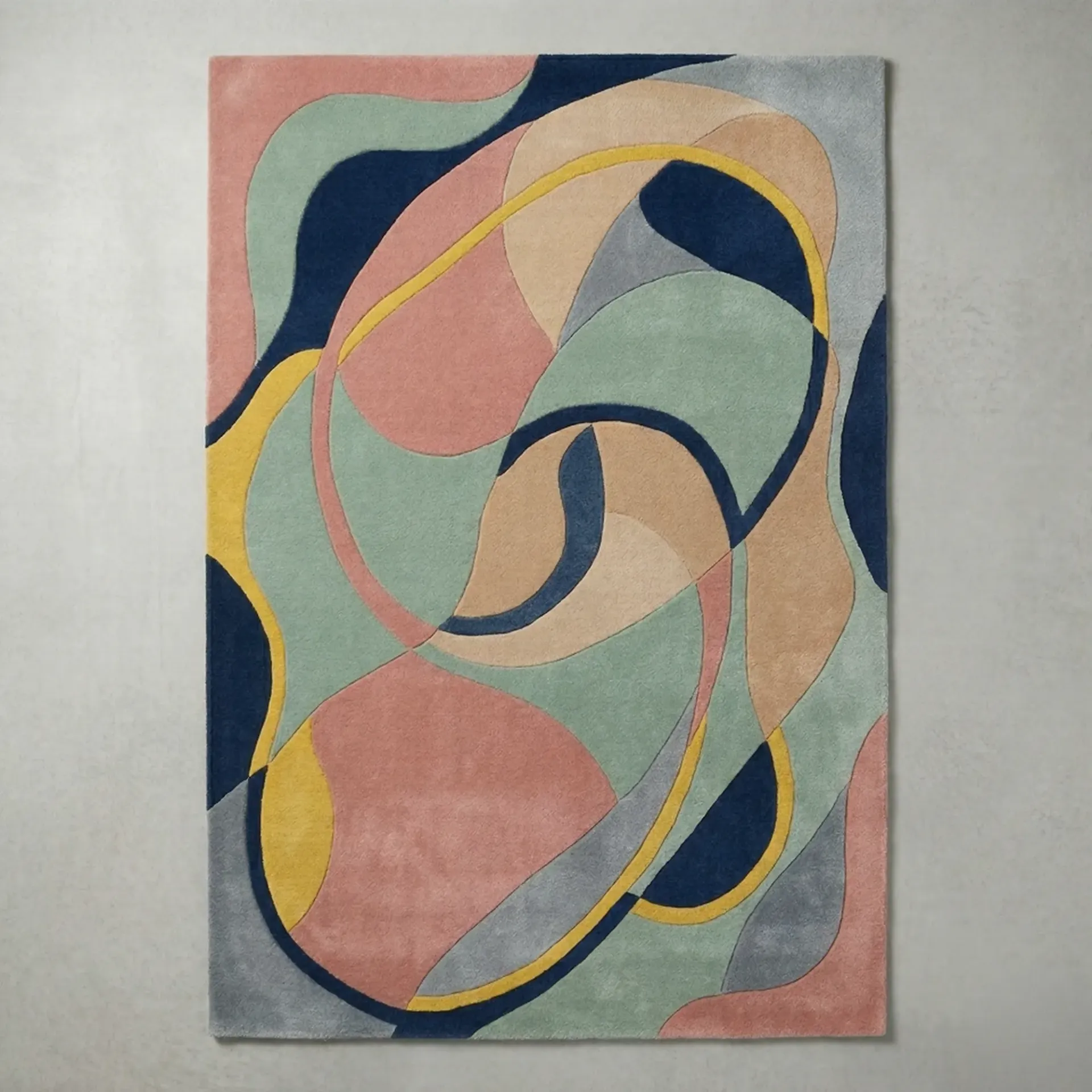 Chromatic Tide – Premium Abstract Hand-Tufted Rug