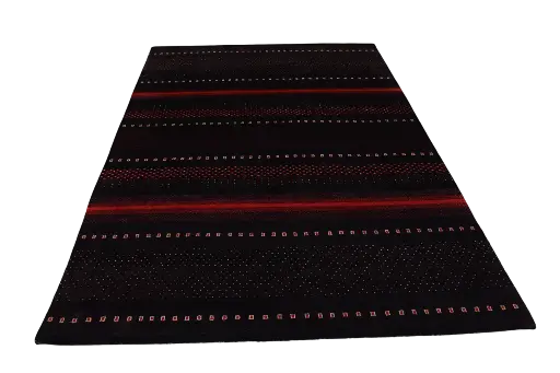 Black & Red Hand Knotted